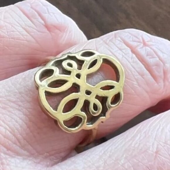 Alex & Ani Path Of Life Gold Adjustable Ring - Picture 2 of 2